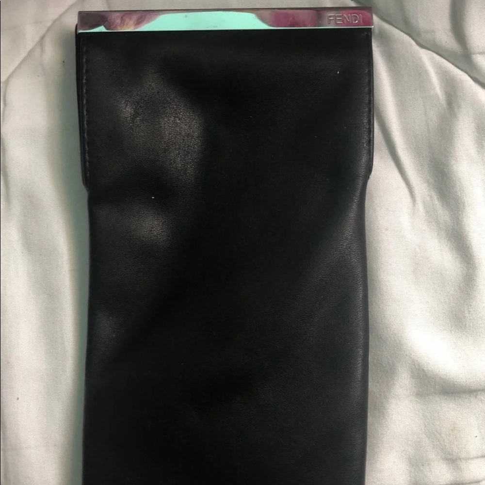 Fendi leather eye glass case